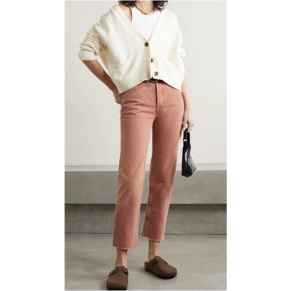 Re/Done 90s High Rise Stove Pipe Denim Jeans in Washed Clay Size 27 NWT